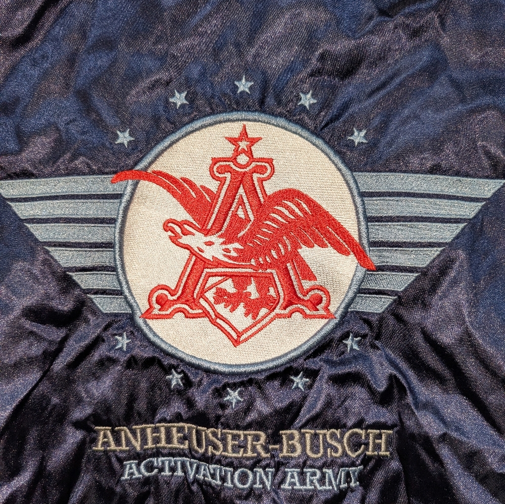 Anheuser-Busch Activation Army Satin Jacket XL - Picture 5 of 7